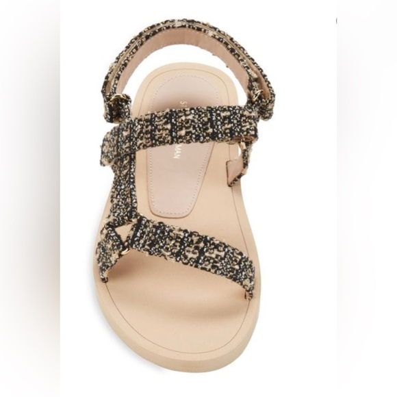 NEW Stuart Weitzman Golden Beige Vail Patterned Sport Sandal Size 7.5 - Picture 6 of 7